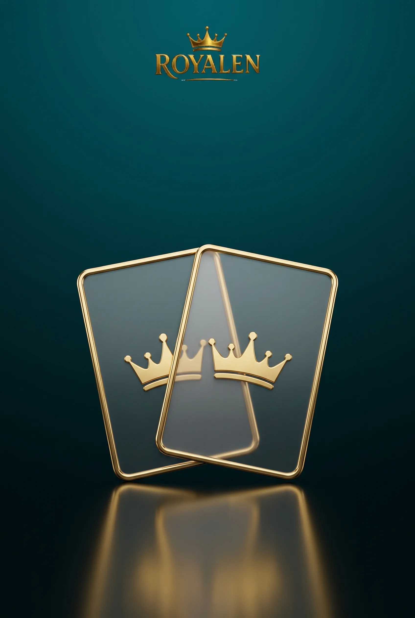 Royalen Live Casino auf petrolfarbenem Hintergrund